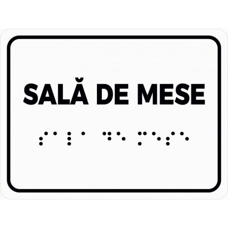 Placuta braille SALA DE MESE pentru nevazatori